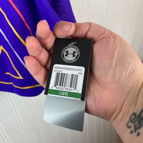 Under Armor Tank Heat Gear Loose Purple Size Large NWT - Picture 4 of 6